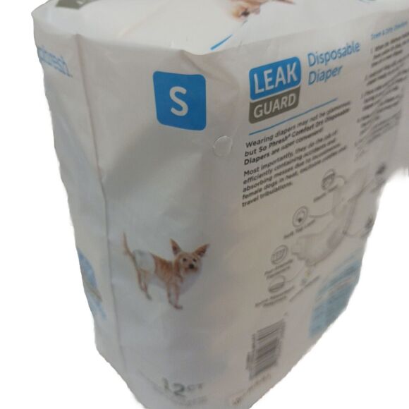 9 Dog Diapers SMALL Female In Heat Leak Dogs 8-15 Lbs Guard Disposable Open Box - Picture 8 of 10